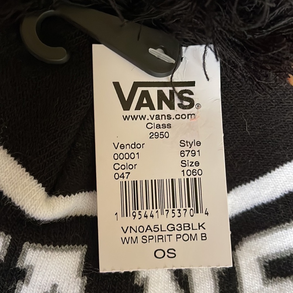 Vans WM Spirit Pom Black Checker Beanie Skateboarding Hat Women Men VN0A5LG3BLK - Picture 16 of 16